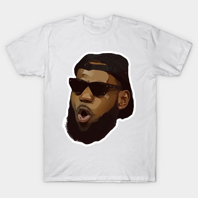 Lebron James Funny Face T-Shirt by Playful Creatives